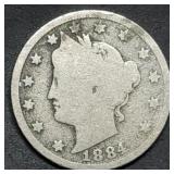 1884 Liberty V Nickel