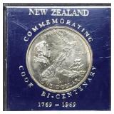 1969 New Zealand Mount Cook Comm. Dollar