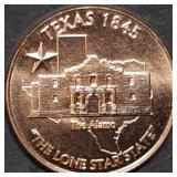 1oz Copper Bullion Round BU The Alamo