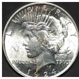 1924 Peace Silver Dollar Gem BU
