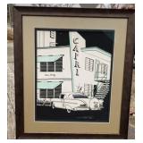 Framed Capri Artist Signed Artwork