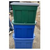 3 - Storage Totes w/ Lids