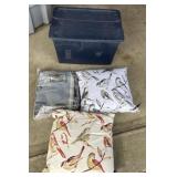 Tote of Pillows & Throw