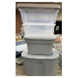4 - Totes w/ Lids