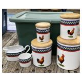 Rooster Canister Set w/ Tote
