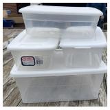 4 Totes w/ Lids