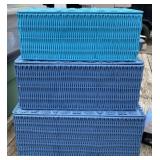 3 - Stacking Wicker Trunks