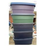 5 - Rubbermaid Storage Totes