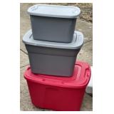 3 - Totes w/ Lids
