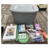 Tote w/ Lid & Contents