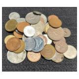 Lot w/ 40+ Foreign Coins, Nice Variety