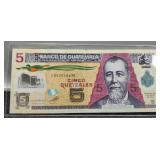 2012 Guatemala 5 Cinco Banknote