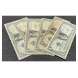 (6) 1957 $1 Silver Certificate Notes