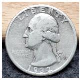 1932-D W. Quarter VF Key Date