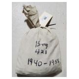 Bag Of 5,000 Wheat Cents 1940-1958