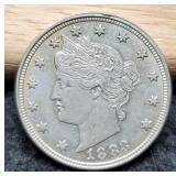 1883 No Cents V Nickel XF