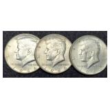 (3) 1964 K. Half Dollars