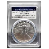 2021-W Slab Burnished Silver Eagle PCGS SP70