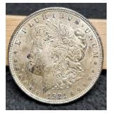 1921 Morgan Dollar AU