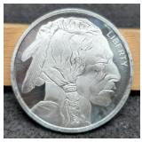 1 Troy Oz. Silver Round Buffalo/Indian
