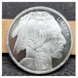 1 Troy Oz. Silver Round Buffalo/Indian