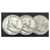 (3) F. Half Dollars: 1954-D&S, 61