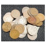 (34) Indian Head Cents Back To 1886
