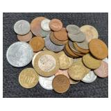Lot w/ 40+ Foreign Coins, Nice Variety