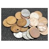 Lot w/ 21 Wheat Cents: