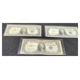 (5) $1 Silver Certificate Notes: 2-1935, 3-1957