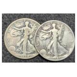 (2) W. Liberty Half Dollars: 1934-D, 41-D