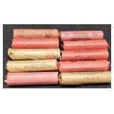 (10) Rolls Copper Memorial Cents