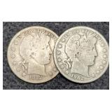 (2) Barber Half Dollars: 1902, 1912-S