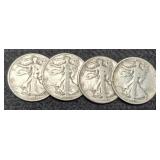 (4) W. Liberty Half Dollars: 1935, 40-P&S, 45