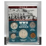 1944-P 5 Coin WW2 Display