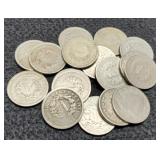 (18) V Nickels 1897-1912