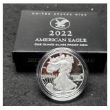 2022-W Proof Silver Eagle w/ Case & COA