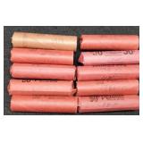 (10) Rolls Copper Memorial Cents