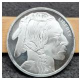 1 Troy Oz. Silver Buffalo/Indian Round