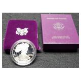 1986-S Proof Silver Eagle w/ Case & COA
