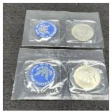 (2) 1971-S Silver Ike Unc. Dollars