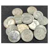 (21) 40% Silver K. Half Dollars
