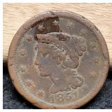 1851 Large Cent
