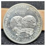 1974 1 Troy Oz. Silver Round World Trade Unit,