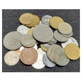Lot w/ 30 Foreign Coins