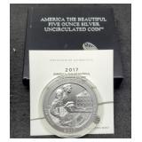 2017 5 Troy Oz. Silver Ellis Island America The