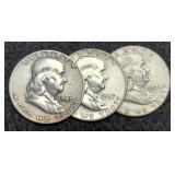 (3) F. Half Dollars: 1957-P&D, 61
