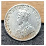 1916 Indian Silver 1 Rupee
