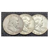 (3) F. Half Dollars: 1952-P&D, 58-D