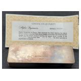100 Ounce 99.9% Silver Bar, w/
